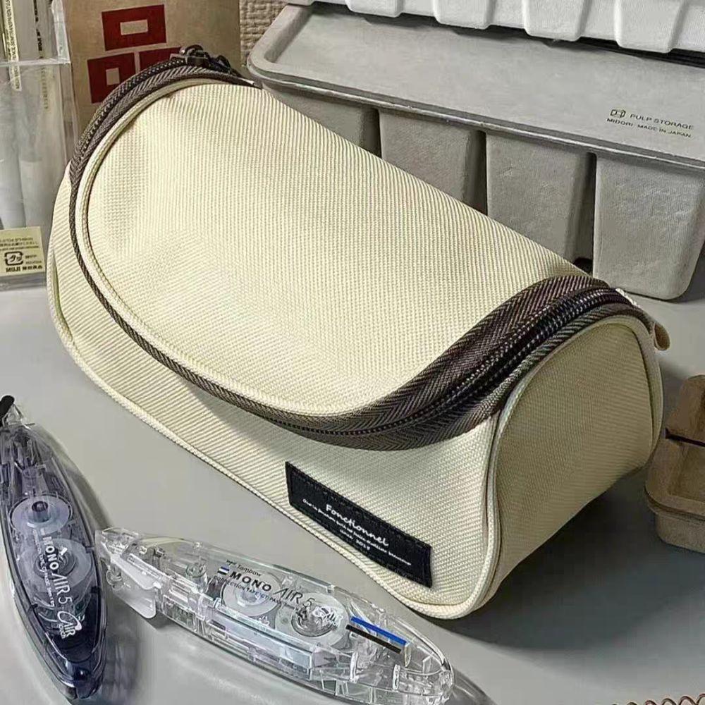 

Storage Large Capacity Pencil Pouch Pencil Box Cartoon Pen Bag Lovely Pencil Cases Student Gifts бежевый