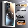 Phone Case for Samsung S24 Ultra, Protective Cover with Magnetic Charging, Ultra-Thin Frosted Full Protection Anti-Drop Case, Graphite Black