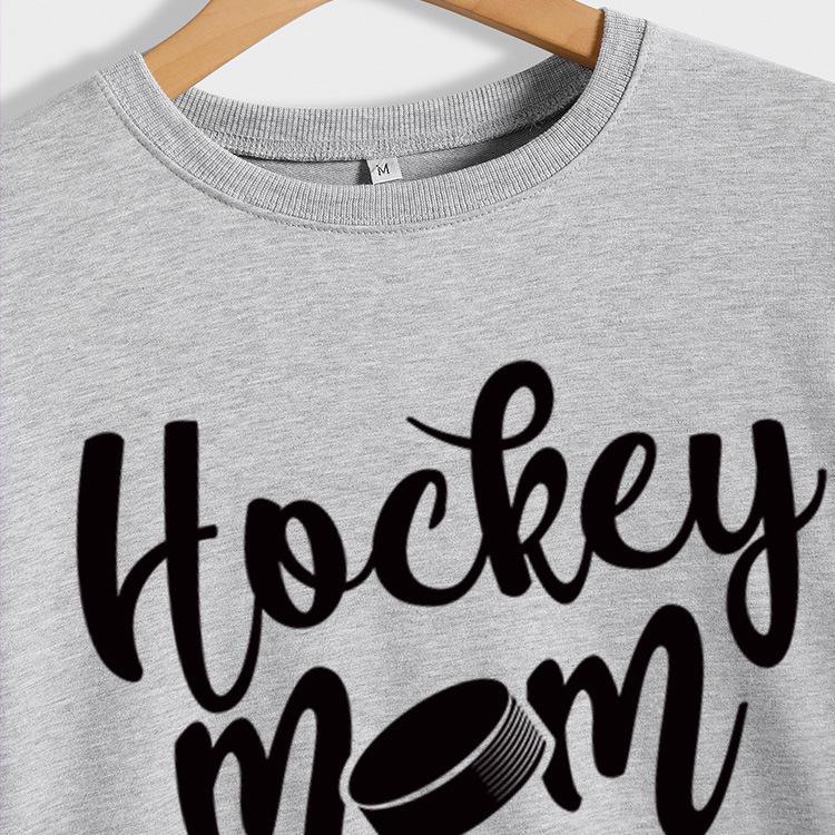 Hockey Mom Don't Puck Round Neck European-American Women's Long-Sleeve Shirt
