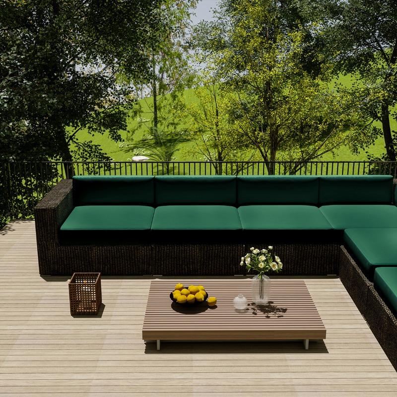 Wasserdichte Outdoor-Sofahülle für Zuhause, Hotel, Garten, Terrasse, Rattanecksofa-Abdeckung, Sonnenschutz, Staubschutz, Möbel-Schutzhülle