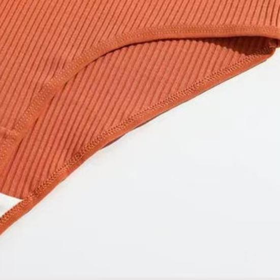 Cotton Underwear for Women Low Rise Ribbed Cheeky Bikini Panties Breathable High Cut Sexy Hipster Briefs