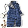 Winter Women 90% White Duck Down Jacket Long Thick Double Sided Coat Female Warm Double Breasted Parka Outwear