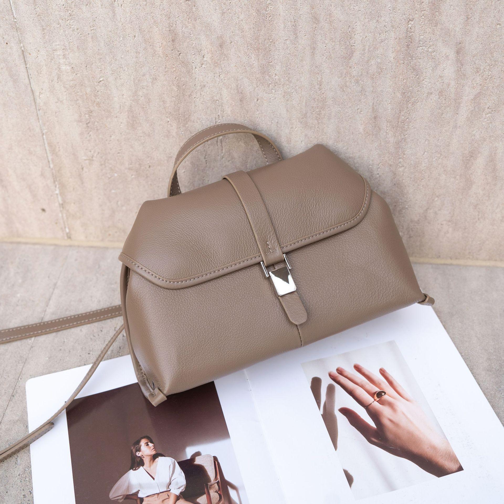 

Женская сумка из натуральной коровьей кожи с каплевидным узором, женская сумка через плечо на одно плечо, модная сумка-пельмень большой вместимости из мягкой кожи хаки