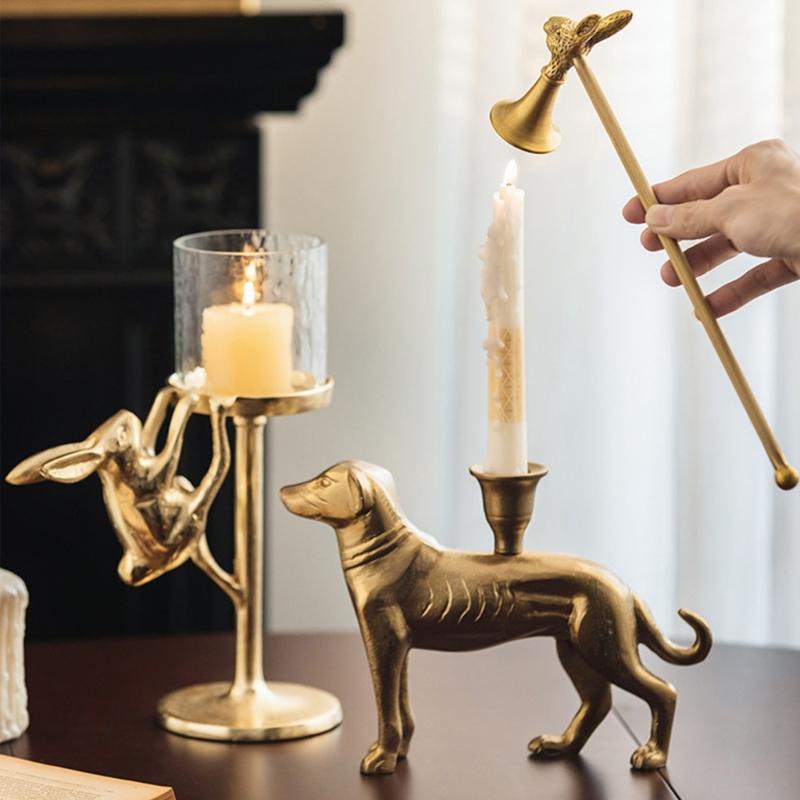 Candle Snuffer,Elegant Candle Extinguisher with Long Handle,Candlesnuffers Wicks Snuffer Candle Accessory Candle Stopper
