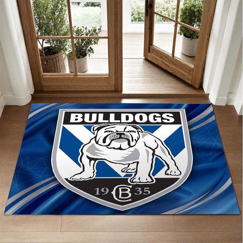 Canterbury-Bankstown Bulldogs Design Crystal Velvet Rug Soft Decorative Mat for Bedroom Entrance