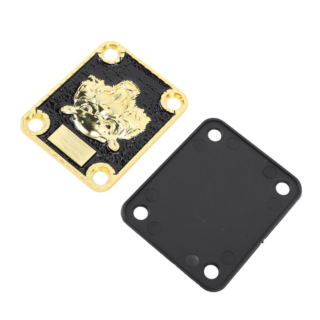 Electric Guitar Neck Plate 4 Holes Zinc Alloy Protective Guitar Neck Board Replacement GV120