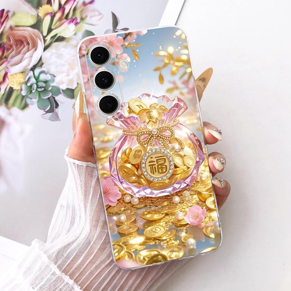 For Samsung Galaxy S24 FE Case S24 Plus Cute Lion Fashion Painted Cover Soft Silicone Case For Samsung S24 Ultra S 24 S24+ Shell