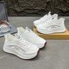 Thick-soled fashion women's shoes summer thin mesh breathable fashion trend increases versatile soft-soled white shoes