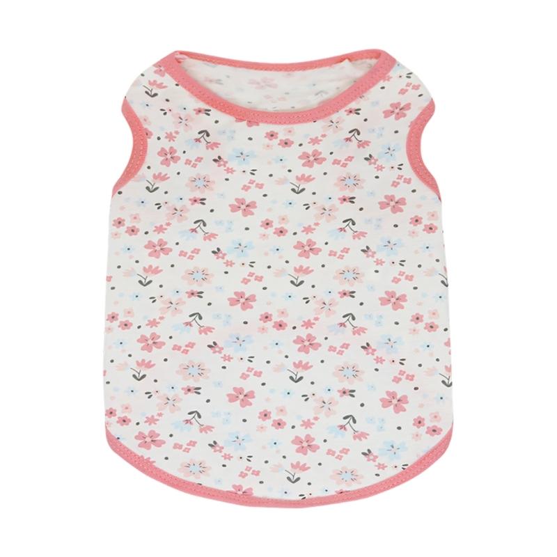 

Portable Sleeveless Dog Cats Shirt With Breathable Designs For Outdoor Activity XS
