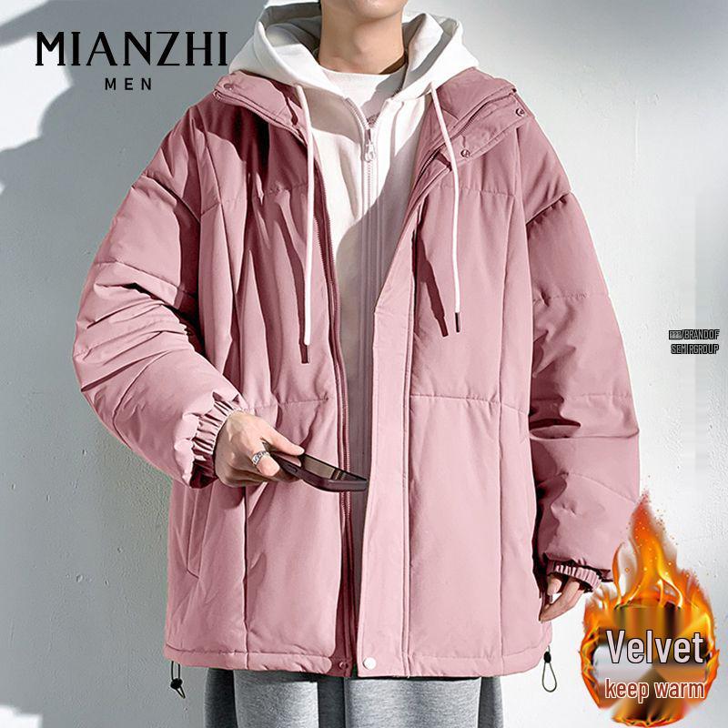 Men's Hooded Cotton Two-Piece Jacket for Spring/Autumn - Casual, Loose, Plus Size & Trendy