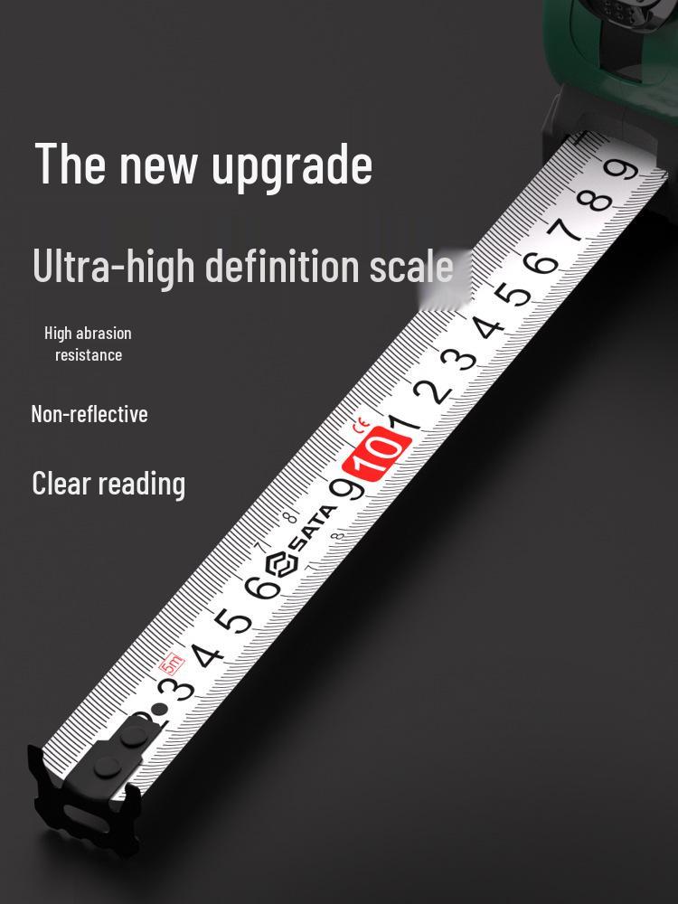 SATA 5-Meter Precision Steel Tape Measure with Durable Case, Available in 2/3/7.5/10 Meters.