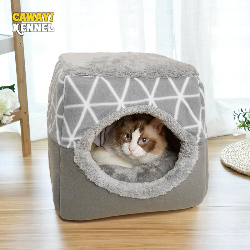 

CAWAYI KENNEL Мягкая кроватка для домашних животных для собак, кошек, товаров для мелких животных Cama Perro Hondenmand Panier Chien Legowisko Dla Psa