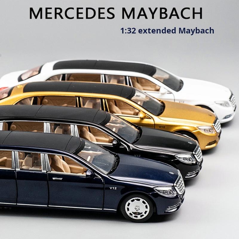1:32 S650 Alloy Car Model Children Toy Car Six-Door Extended Version Simulation Car Collection Gift A85 for Mercedes-Benz Maybac