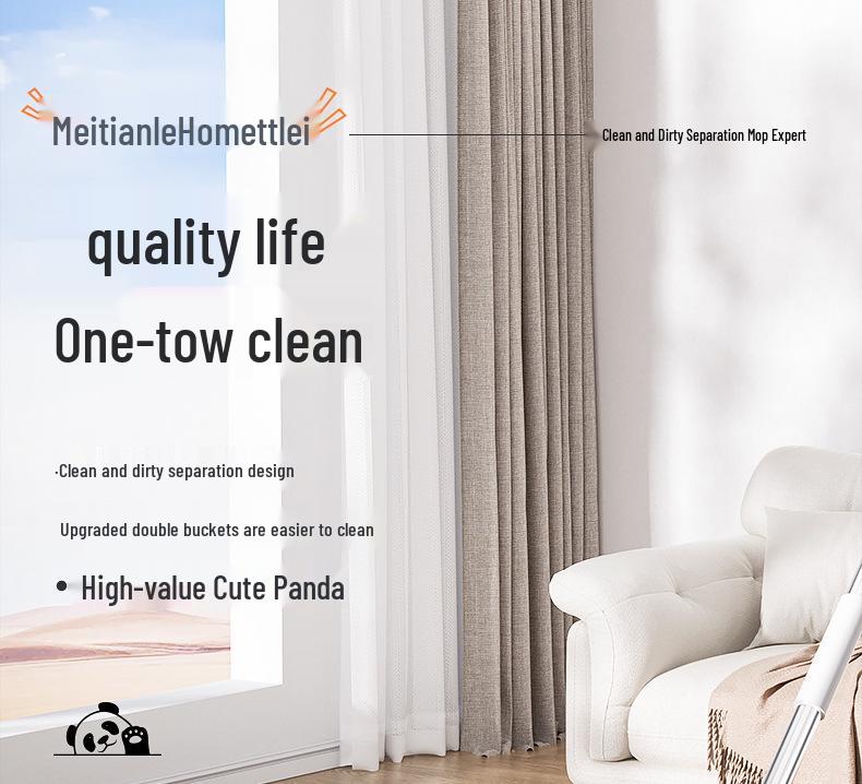 Meitianle Lazy Spin Mop with Clean/Dirty Water Separation - Ideal New Year Gift