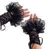 Flare Style Lace Wrist Cuffs JK Ruffles Gloves Vintage Flare Cuffs  Cosplay Accessories