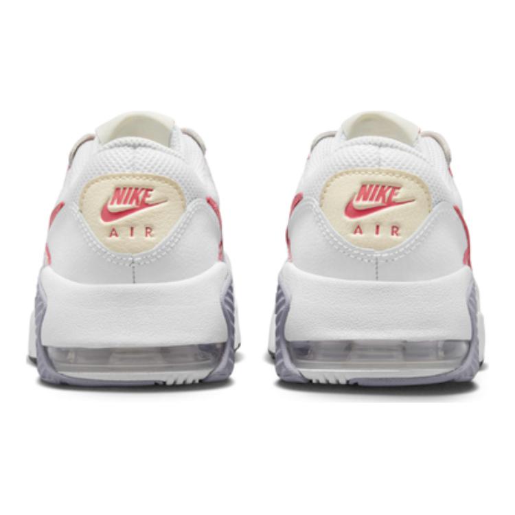 Nike Air Max Excee Comfortable Low Top Kids' Running Shoes White Red Teenagers CD6894-119
