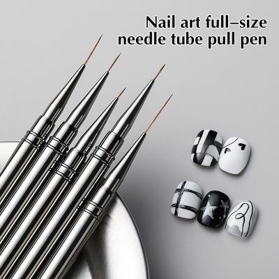 1 Pièce Pinceaux Liner Nail Art Lignes Allongées Rayures Dessin Peinture Gel UV Stylo Design Ongles Outil de Manucure Professionnel