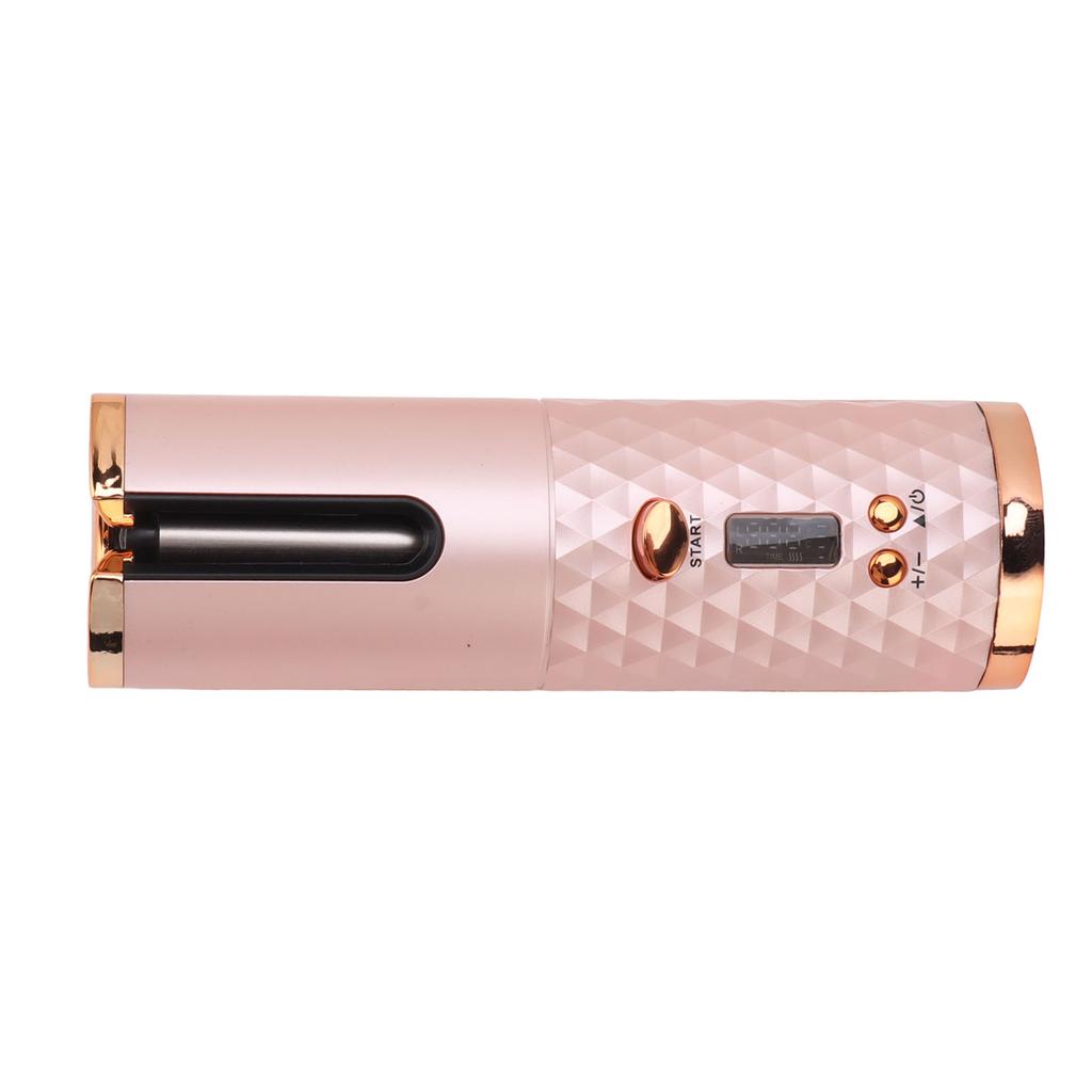 Cordless Automatic Hair Curler Fast Heating USB Rechargeable Portable Curling Wand with Digital Display for Hair Styling