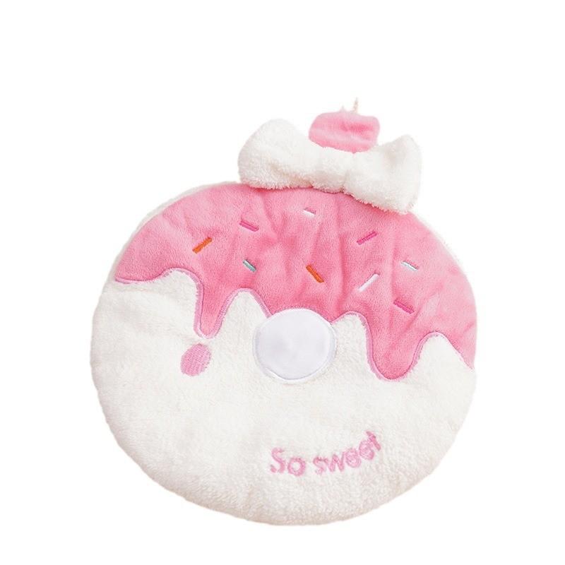 1Pcs Cute Donut Towel with Hanging Function Absorbent and Soft Not Easy To Shed Hair Kitchen and Bathroom Small Towel