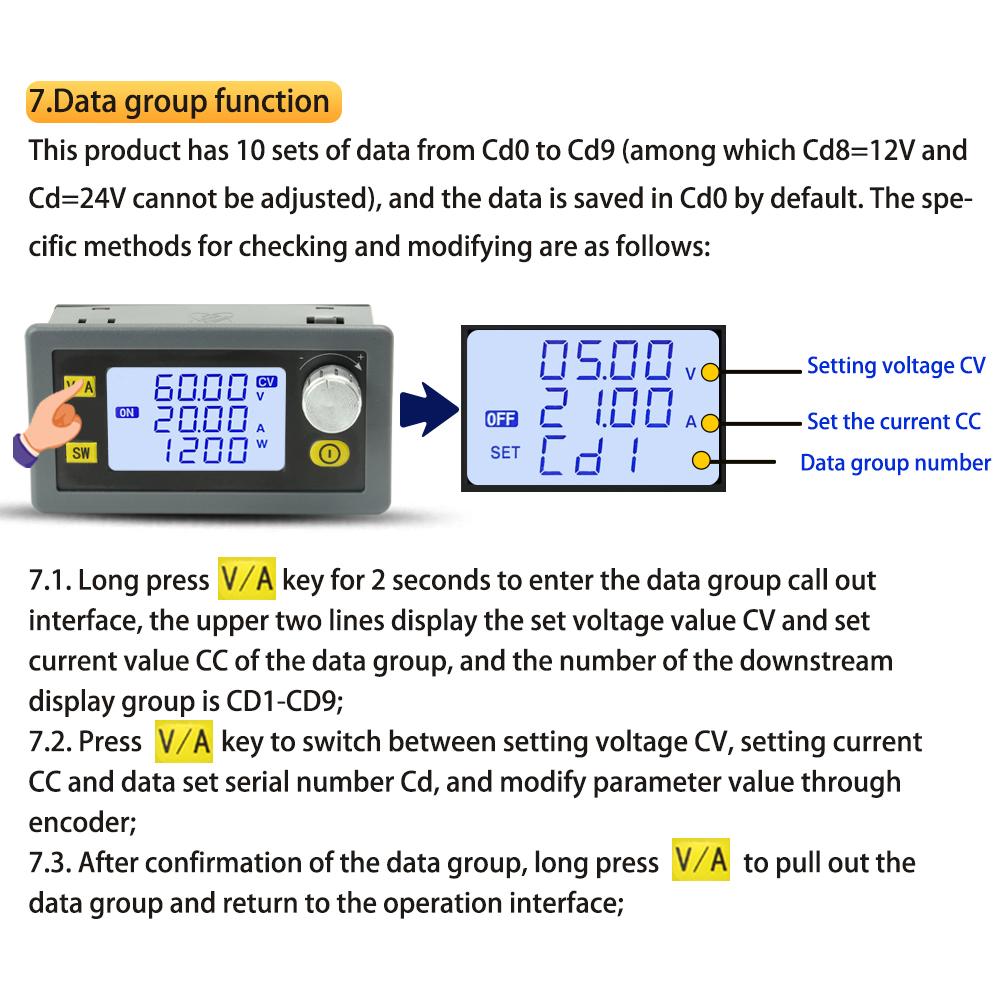 XY6020L Numerical Control DC 6-70V Step Down Stabilized Power Supply Constant Voltage Current Buck Converter Module 20A/1200W