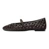 Pantofi casual rotunzi din piele cu curea studată, ușori, vintage, pentru femei, maro 13554510700