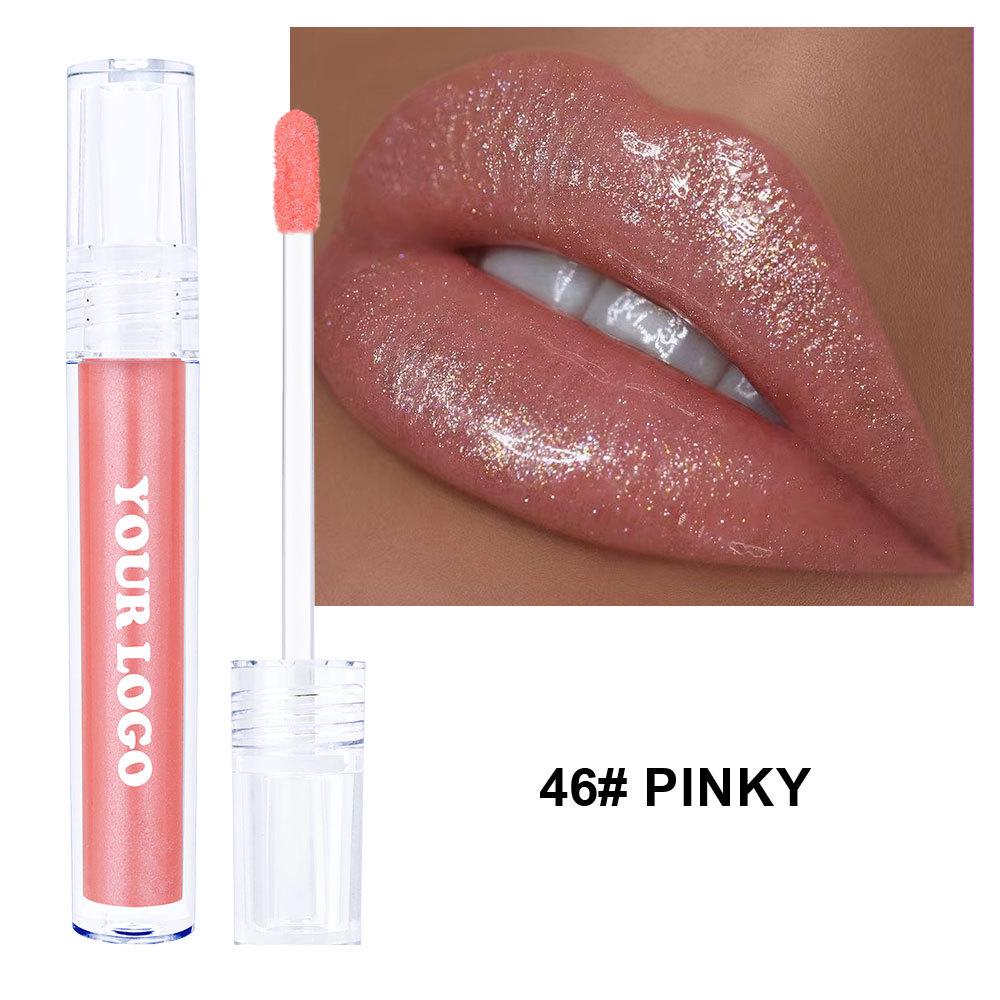 Border-Free Clear Mirror Lip Gloss/Lip Jelly - Non-Stick, Long-Lasting, Plumping Gloss.
