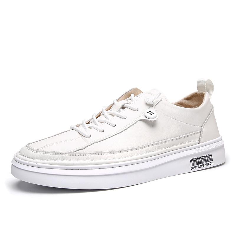 2025 direct supply spring and autumn new casual fashion trend versatile white shoes British board shoes men