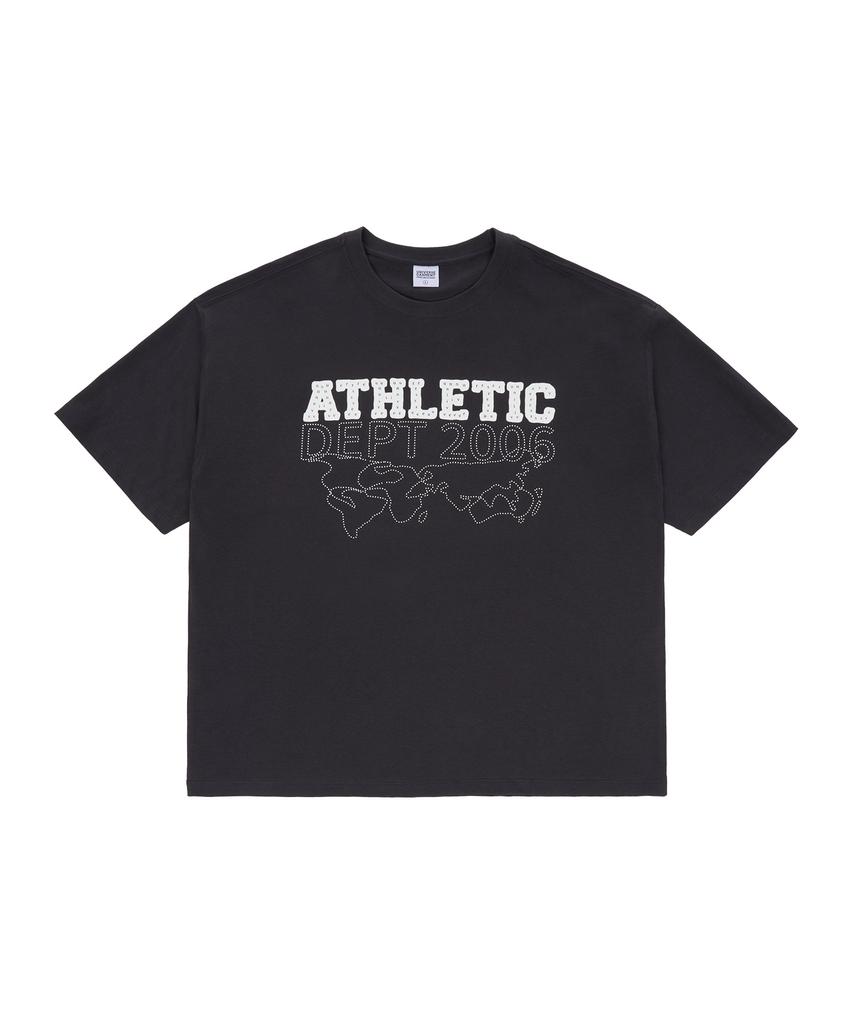 Yunibeoseugameonteu Dot Signed T-Shirt_Charcoal