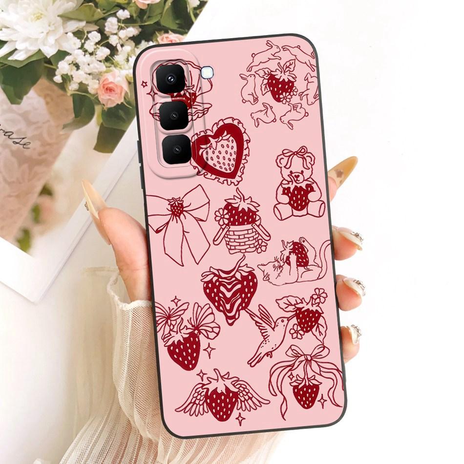 For Infinix Hot 70 X6895 Cute Cat Flower Cartoon Phone Case For Infinix Hot70 Soft Silicone Covers Bumpers