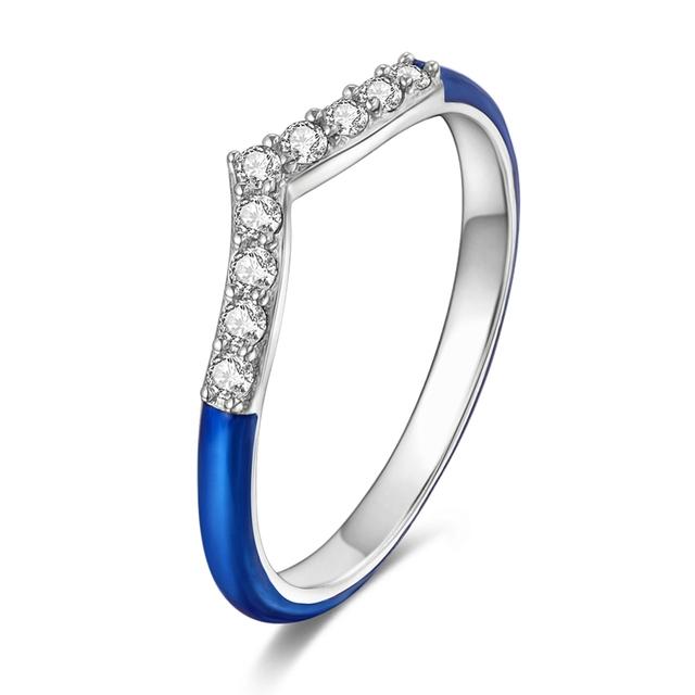 925 Silver Wedding Rings For Women Girl 'S Stackable Ring For Engagement Party