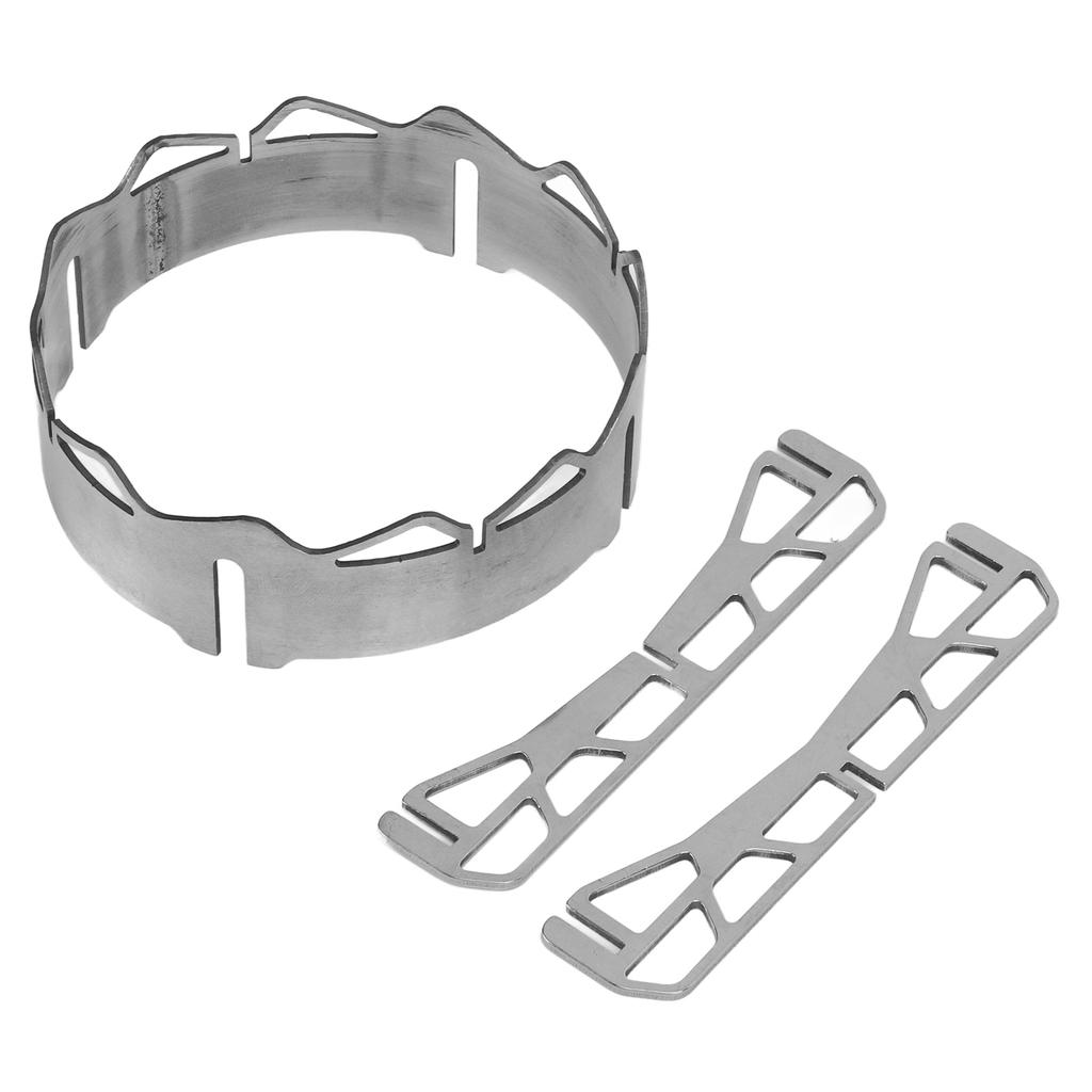 Stainless Steel Gas Stove Wind Shield Gas Stove Windproof Ring Outdoor Camping Equipment