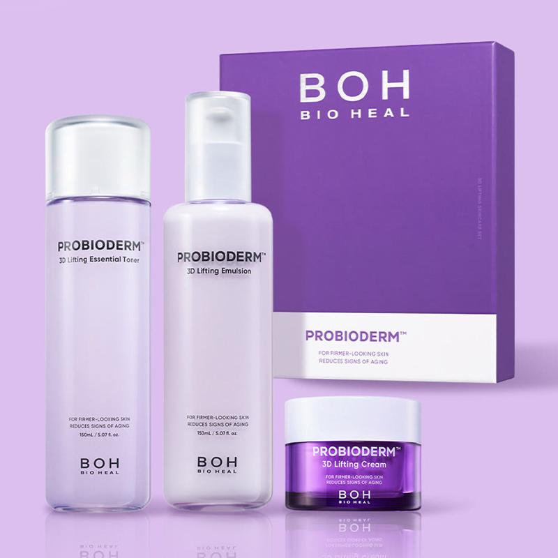 BIOHEAL BOH Probioderm 3D Лифтинг Набор для ухода за кожей (Основной тонер 150 мл + Эмульсия 150 мл + Лифтинг-крем 15 мл)