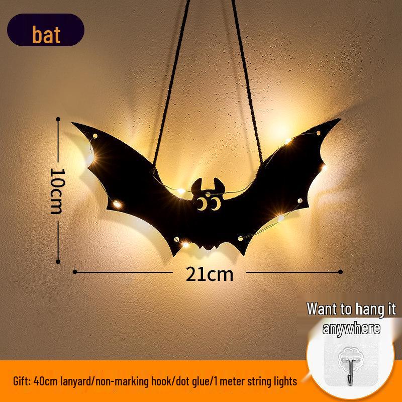 Halloween Hanging Pumpkin Lanterns with String Lights - Festive Scene Décor & Luminous Props