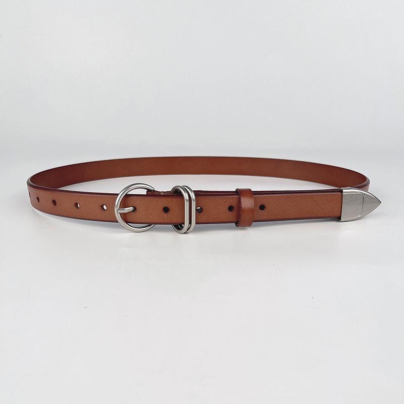 Top Layer Cowhide Retro Women's Genuine Leather Belt Casual Pants Jeans High-end Women's Simple and Versatile Belt