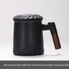 Chaxun Ceramic Mug with Wooden Handle, Lid & Infuser