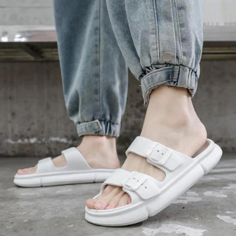 Módní EVA silné platformě Cloud pantofle Pánské Dámské polštářové nazouváky Sandály Letní Venkovní Plážové Boty Spona Domácí Koupelnové Žabky 2024