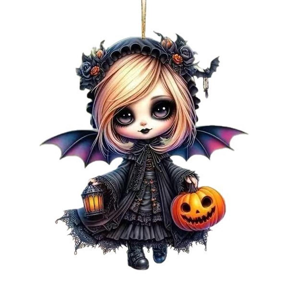 Car Rearview Mirror Pendant Super Cool Halloween Car Decor Pendant Auto Interior Ornament Decoration Party Decoration