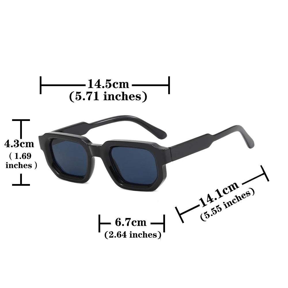 Men Vintage Rectangle Frame Sunglasses Fashion Retro Sun Glasses Luxury Brand Design UV400 Shades Eyewear Women Goggles