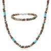 New Coconut Shell Turquoise Beaded Elastic Line Men's Bracelet Necklace