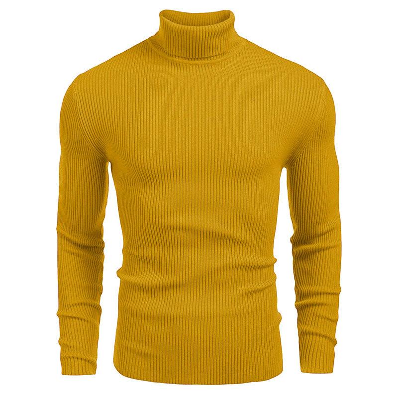 Autumn and Winter Sweater European and American Men's  Knitwear Men's Turtleneck Sweater Long-sleeved Pullover Sweater