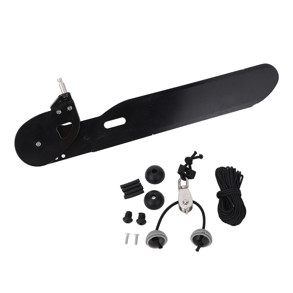 Canoe Rudder Aluminium Alloy Kayak Fishing Boat Rudder Foot Direction Control Tackle Kit