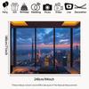 2D Shanghai Oriental Pearl Night View Backdrop for Studio & Home Decor