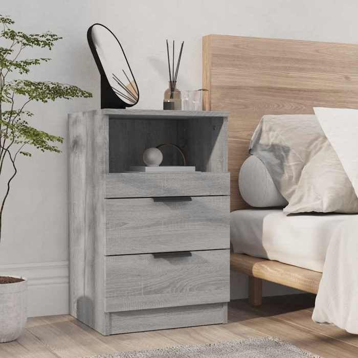 VidaXL Table de chevet Sonoma gris Bois d'ingénierie 817041