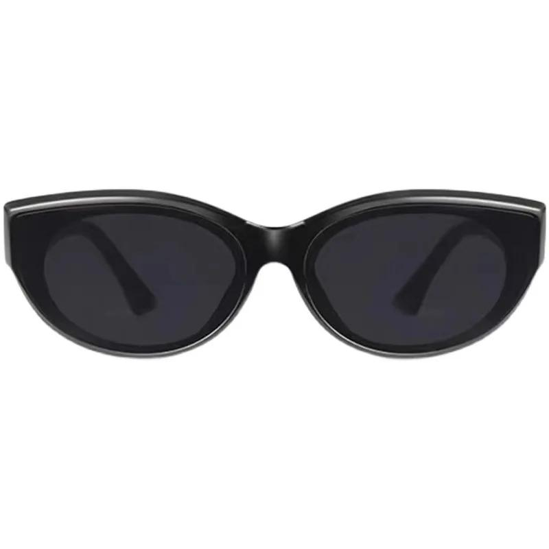 New Cat Eye Sunglasses Women's Oval Glasses Retro Oval Sunshade Glasses Women's Sunglasses