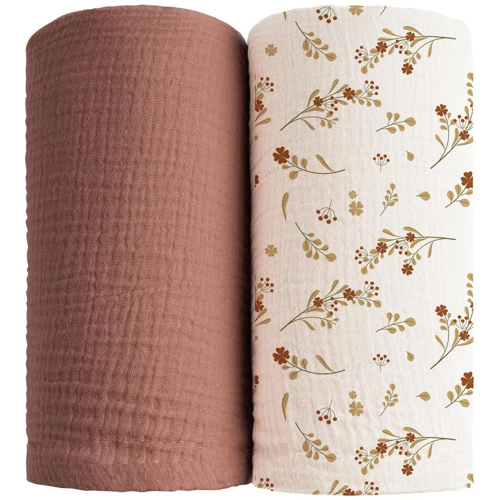Newborn Muslin Swaddle: Soft, Breathable Blanket for Wrapping, Burping & Bathing - Perfect Baby Gift