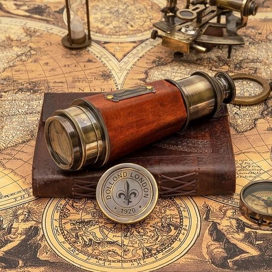 Vintage Ship 20 Inches Hexagonal Taper Brass Telescope