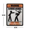 Sea Customer Creative Morale PVC Patch: Outdoor Warning Sticker Armband