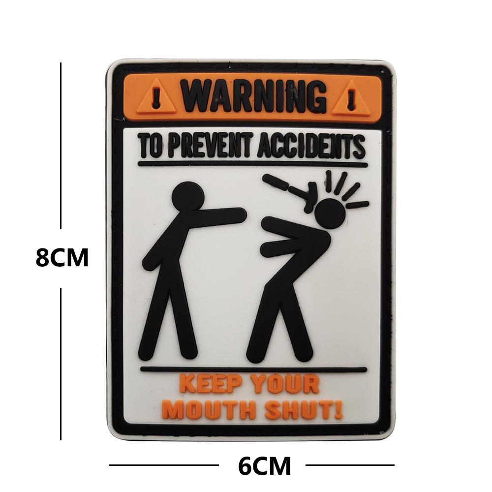 Sea Customer Creative Morale PVC Patch: Outdoor Warning Sticker Armband