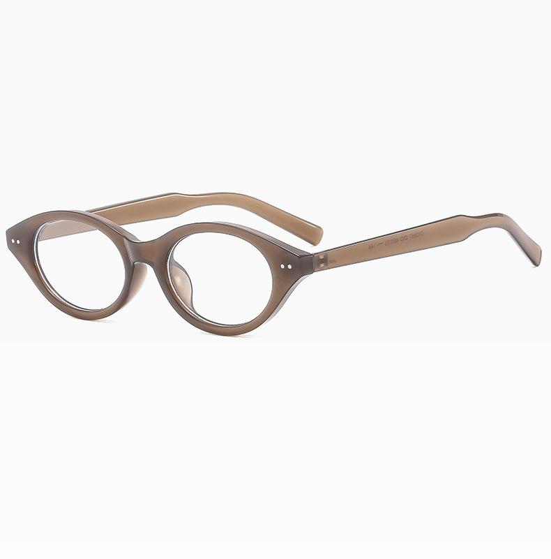 Small Oval Clear Lens Glasses Cute Candy Color Cosplay Costume Decorative Glasses Computer Spectacles Women