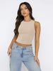 Y2k Sexy Crop Top With Nylon Fabric For Streetwear Girls